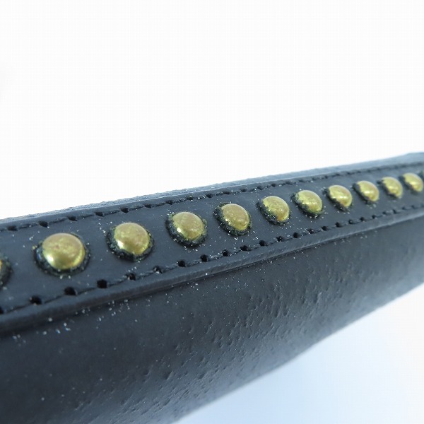 実際に弊社で買取させて頂いたCALEE/キャリー スタッズ付き レザー長財布/ウォレットの画像 7枚目