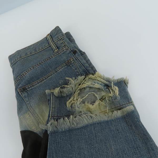 実際に弊社で買取させて頂いたIF SIX WAS NINE/イフシックスワズナイン ピアスデニム ハーフパンツ MUD MAX BEAR/1/2/351DK 28の画像 7枚目
