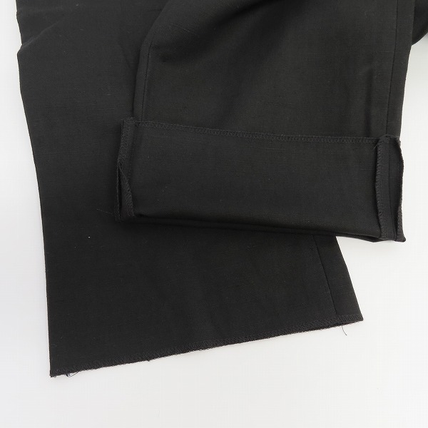 実際に弊社で買取させて頂いた【未使用】HELMUT LANG/ヘルムートラング リネン混 コットンパンツ ブラック size：46の画像 5枚目