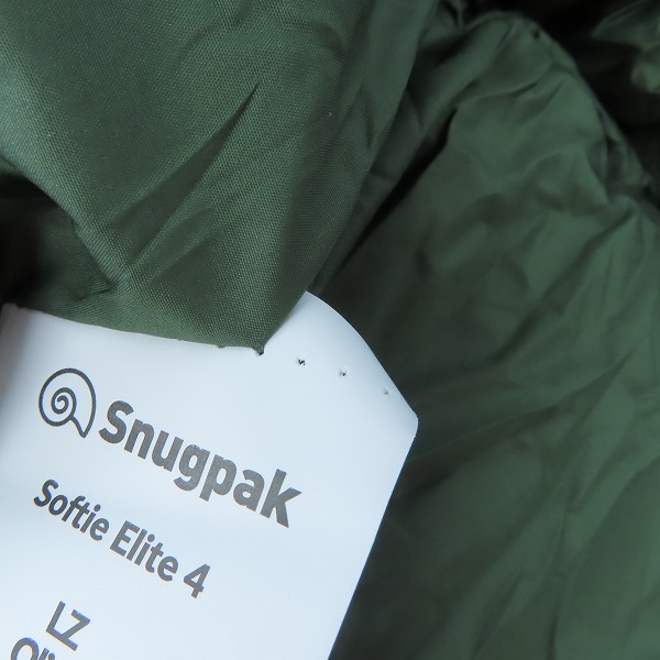 実際に弊社で買取させて頂いたSnugpak/スナグパック ソフティーエリート4 レフトハンド オリーブ 寝袋 キャンプ/アウトドアの画像 4枚目
