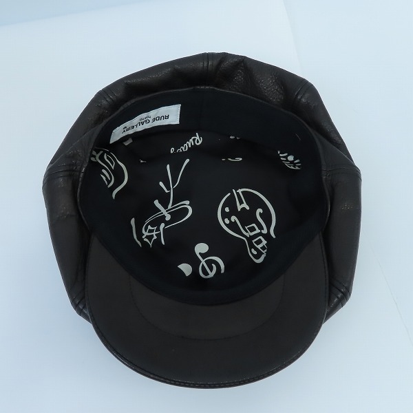 実際に弊社で買取させて頂いたルードギャラリー 16AW レザーキャスケット/Mの画像 4枚目