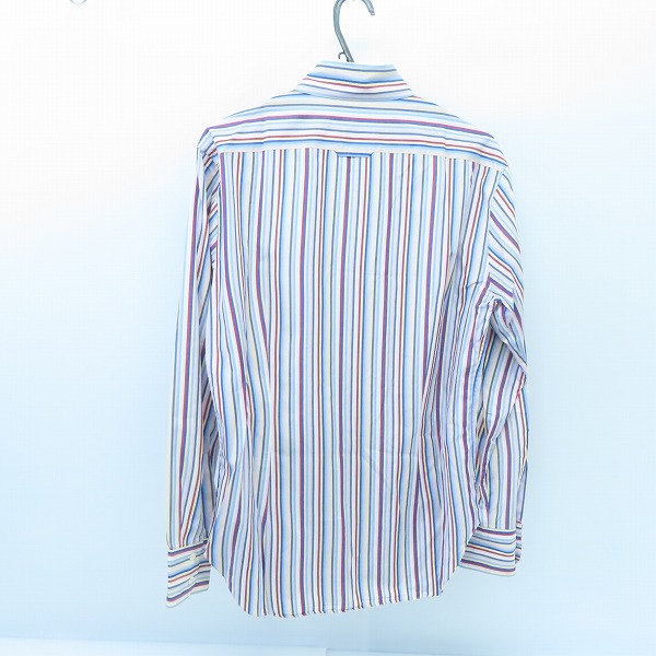 実際に弊社で買取させて頂いたPaul Smith/ポールスミス ストライプ コットンシャツ 長袖/Lの画像 1枚目