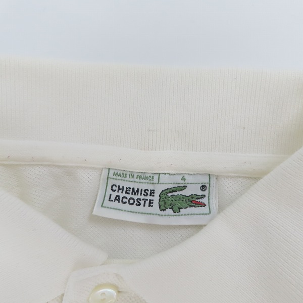 実際に弊社で買取させて頂いたLACOSTE/ラコステ ヴィンテージ ワンポイントポロシャツ/4の画像 2枚目