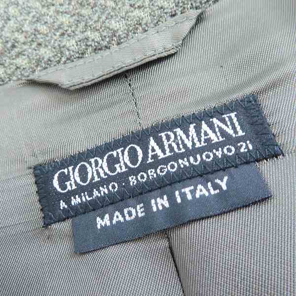 実際に弊社で買取させて頂いたGIORGIO ARMANI/ジョルジオアルマーニ ウール テーラードジャケット/48の画像 2枚目