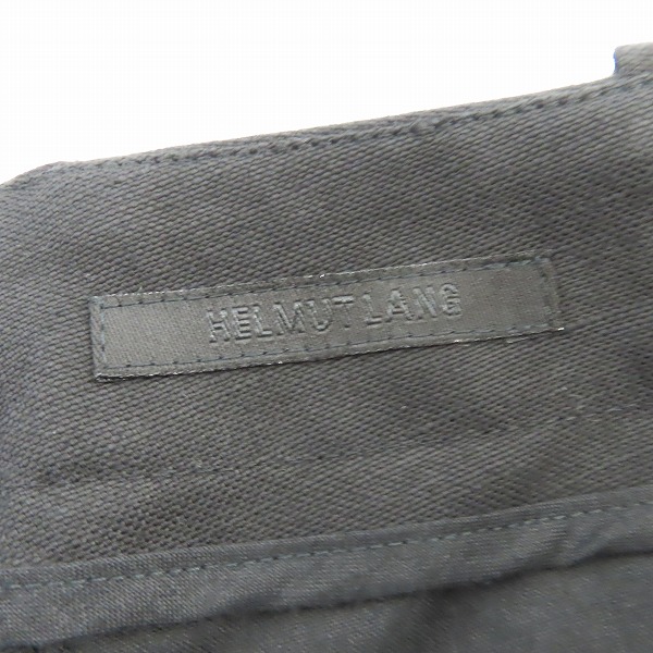 実際に弊社で買取させて頂いた【未使用】HELMUT LANG/ヘルムートラング リネン混 コットンパンツ ブラック size：46の画像 2枚目