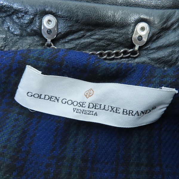 実際に弊社で買取させて頂いたGOLDEN GOOSE DELUXE BRAND/ゴールデングースデラックスブランド ダブルライダースジャケット G25U537/Sの画像 2枚目