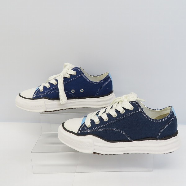 実際に弊社で買取させて頂いたMaison MIHARA YASUHIRO×Nigel Cabourn/ミハラヤスヒロ× ナイジェルケーボン スニーカー/シューズ ネイビー C02FW702/42の画像 3枚目