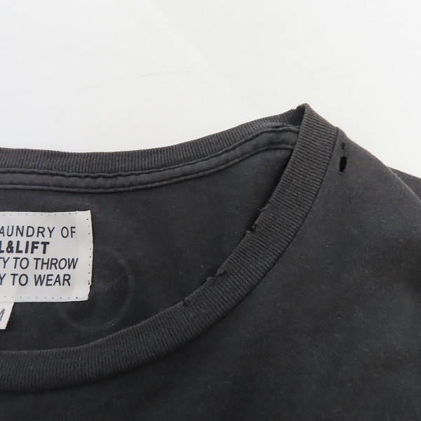 実際に弊社で買取させて頂いたPEEL&LIFT ×Fragment design BOB MARLEY&THE WAILERS EUROPEAN TOUR1977 ボブマーリー ダメージ加工Tシャツ/Ｍの画像 6枚目