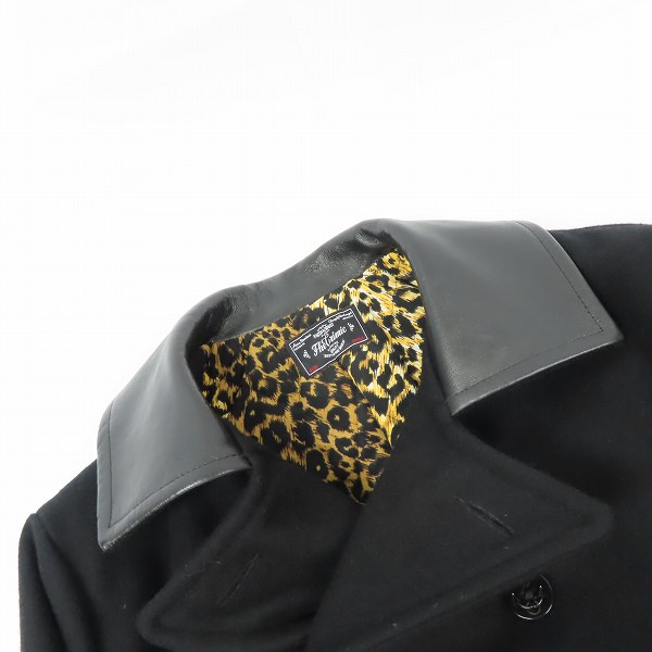 実際に弊社で買取させて頂いたTHE CRIMIE/クライミー 襟レザー Pコート/Sの画像 5枚目