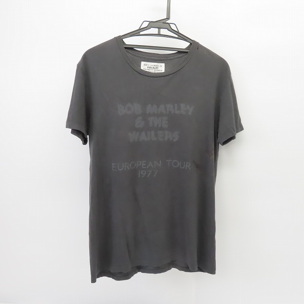 実際に弊社で買取させて頂いたPEEL&LIFT ×Fragment design BOB MARLEY&THE WAILERS EUROPEAN TOUR1977 ボブマーリー ダメージ加工Tシャツ/Ｍ