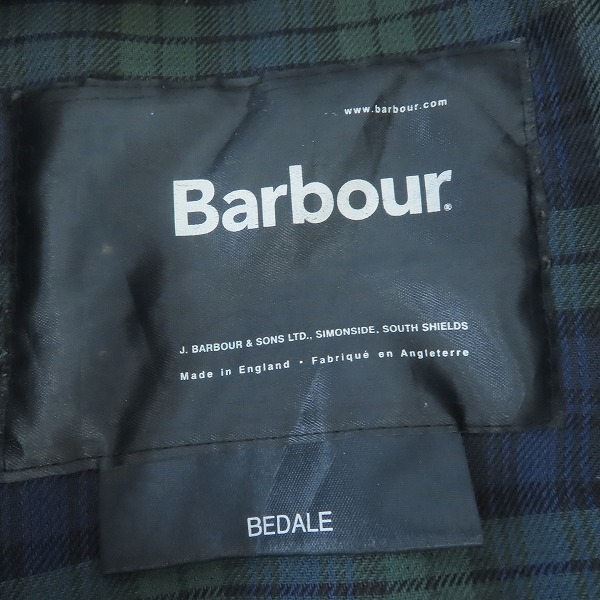 実際に弊社で買取させて頂いたBarbour/バブアー BEDALE  A104 3ワラント オイルジャケット　C38/97CMの画像 2枚目