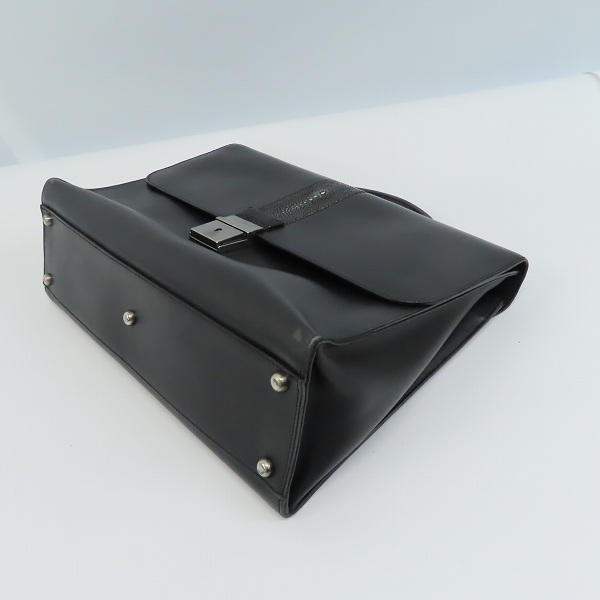 実際に弊社で買取させて頂いたGIORGIO ARMANI/ジョルジオアルマーニ スティングレイ/レザー切り替え ブリーフケース/ビジネスバッグの画像 2枚目