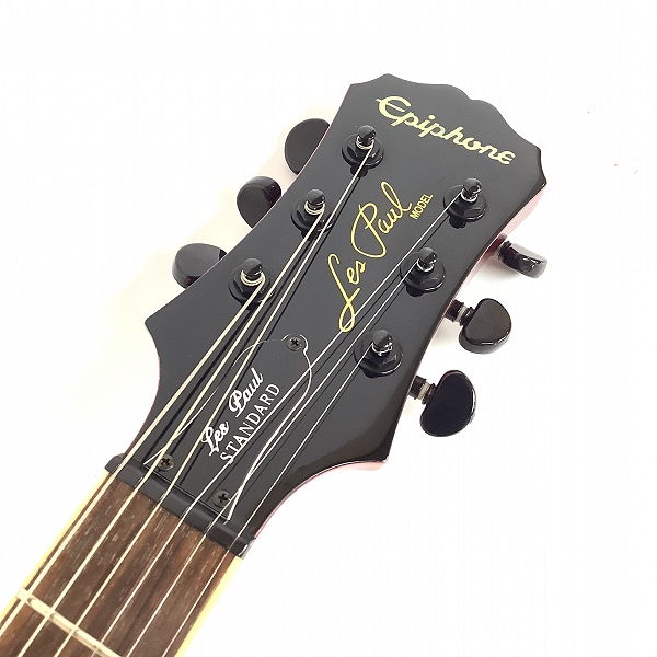 実際に弊社で買取させて頂いた★Epiphone/エピフォン Les Paul Standard レスポール スタンダード メタリックレッド ソフトケース付きの画像 2枚目