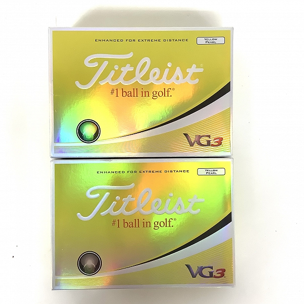 実際に弊社で買取させて頂いた【未使用】Titleist/タイトリスト VG3 イエローパール ゴルフボール 2ダースの画像 2枚目