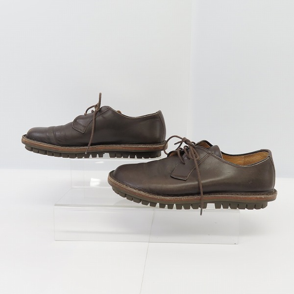 実際に弊社で買取させて頂いたtrippen/トリッペン 3ホール レザーシューズ ダークブラウン/40の画像 3枚目