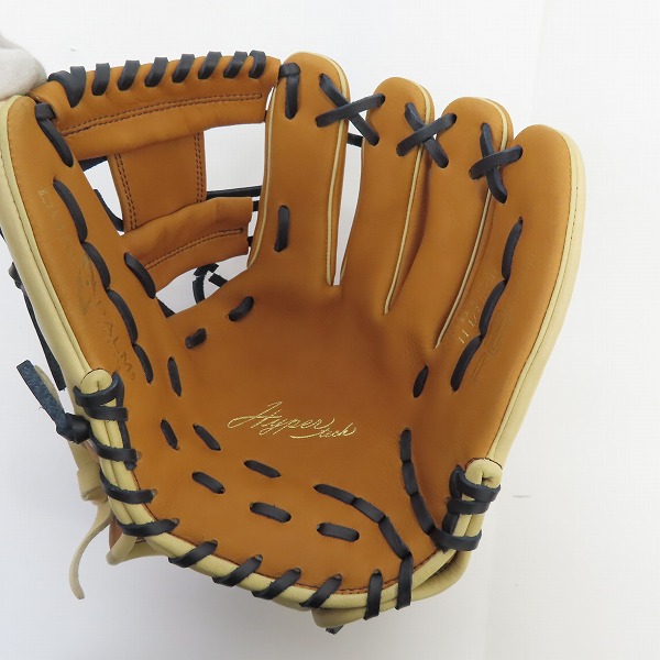 実際に弊社で買取させて頂いた【未使用】Rawlings/ローリングス HYPER TECH R2G ハイパーテック 軟式グラブ 内野手用 GR1HTCK42 リッチタン/キャメルの画像 2枚目