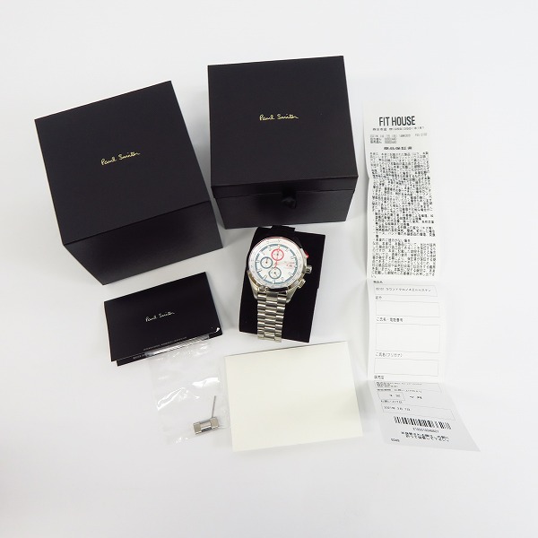 実際に弊社で買取させて頂いたPAUL SMITH/ポールスミス クロノグラフ 腕時計 PS0110018の画像 5枚目