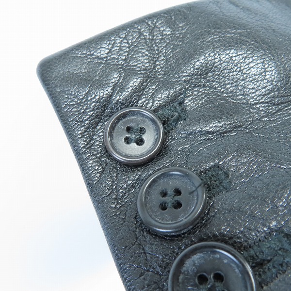 実際に弊社で買取させて頂いたHELMUT LANG/ヘルムートラング レザー コート/48の画像 4枚目