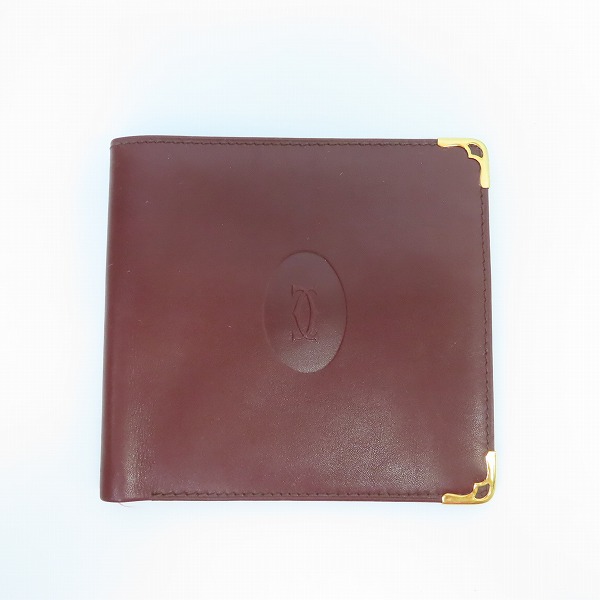 実際に弊社で買取させて頂いたCartier/カルティエ マストライン レザー 2つ折り 札入れ