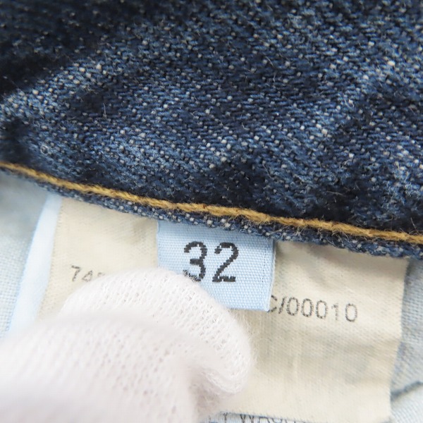 実際に弊社で買取させて頂いたHELMUT LANG/ヘルムートラング ペイントデザイン デニムパンツ size：32の画像 3枚目