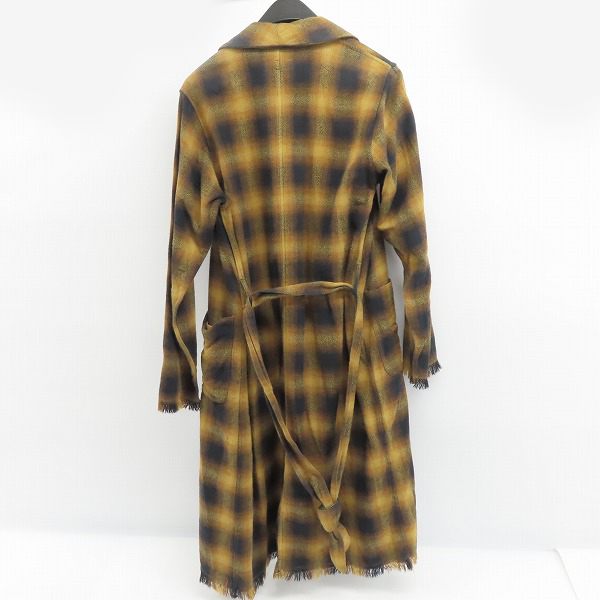 実際に弊社で買取させて頂いたEdition/エディション 日本製 チェック柄ガウンコート Fの画像 1枚目