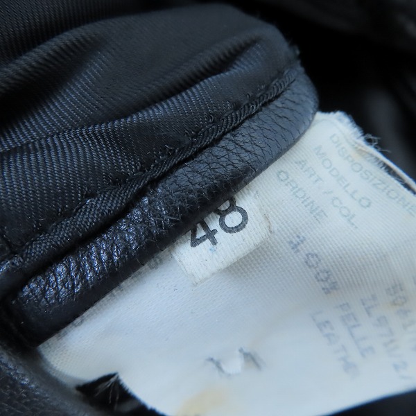 実際に弊社で買取させて頂いたHELMUT LANG/ヘルムートラング レザー コート/48の画像 2枚目