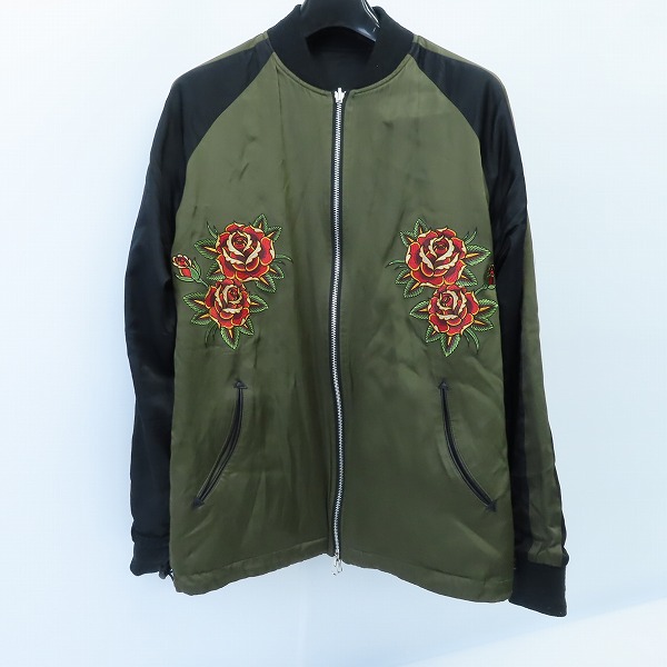 実際に弊社で買取させて頂いたTHE CRIMIE/クライミー 19SS マリア刺繍 リバーシブルスカジャン CIK1-JK01/L の画像 2枚目