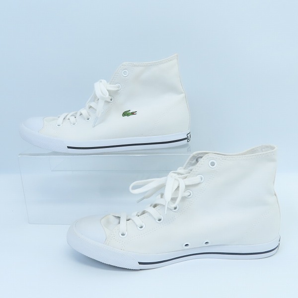 実際に弊社で買取させて頂いたLACOSTE/ラコステ ミッドカットスニーカー ロゴ L27 MID LCR2/UK7.5の画像 3枚目