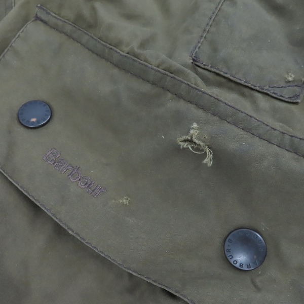 実際に弊社で買取させて頂いたBARBOUR/バブアー ビデイル SL ワックスド コットンジャケット C44/112CMの画像 5枚目