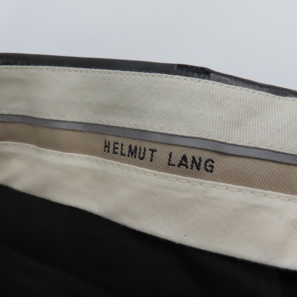 実際に弊社で買取させて頂いたHELMUT LANG/ヘルムートラング  部分レザー　スラックスパンツ/50の画像 2枚目