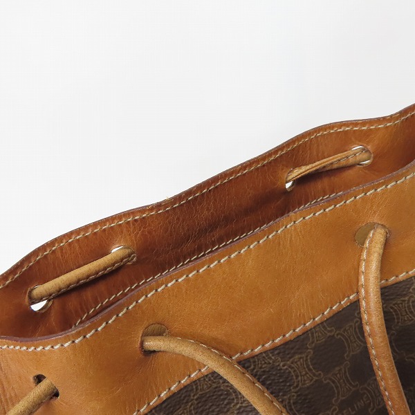 実際に弊社で買取させて頂いたCELINE/セリーヌ マカダム ドローストリング ショルダーバッグの画像 7枚目