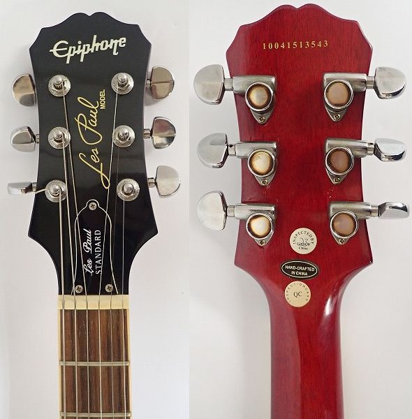 実際に弊社で買取させて頂いた★Epiphone/エピフォン Les Paul Standard/レスポールスタンダード チェリーサンバースト ギグケース付 の画像 2枚目
