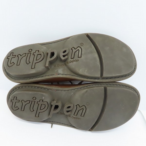 実際に弊社で買取させて頂いたtrippen/トリッペン レースアップ レザーシューズ ブラウン/40の画像 2枚目