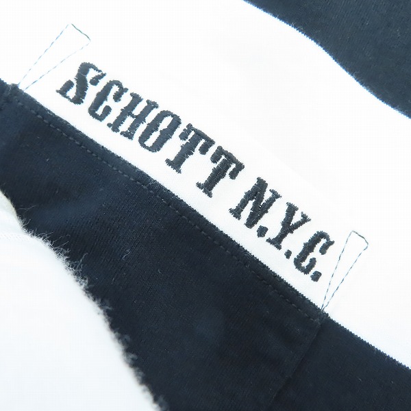 実際に弊社で買取させて頂いた【未使用】Schott /ショット W.O.BORDER POCKET Tee/Mの画像 5枚目