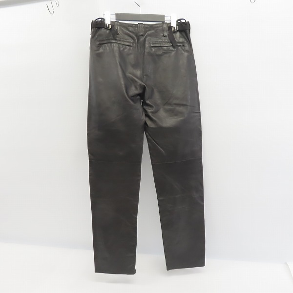 実際に弊社で買取させて頂いた【未使用】HELMUT LANG/ヘルムートラング レザー バイカー パンツ/46の画像 1枚目