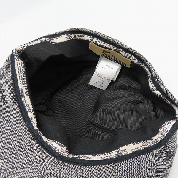 実際に弊社で買取させて頂いたJohn Galliano/ジョンガリアーノ ハンチングキャップ size：Lの画像 3枚目