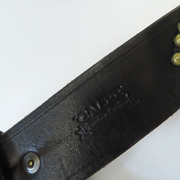 実際に弊社で買取させて頂いたCALEE/キャリー 石入り レザー スタッズ ベルトの画像 1枚目