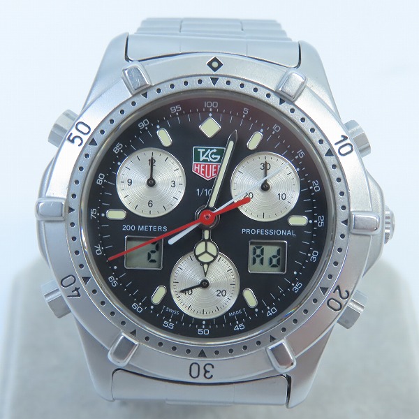 実際に弊社で買取させて頂いたTAG Heuer/タグホイヤー 2000シリーズ クロノグラフ デジアナ クォーツ腕時計 260.306