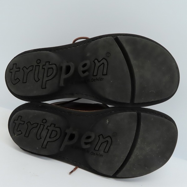 実際に弊社で買取させて頂いたtrippen/トリッペン チャッカ レザーシューズ ブラウン/40の画像 2枚目