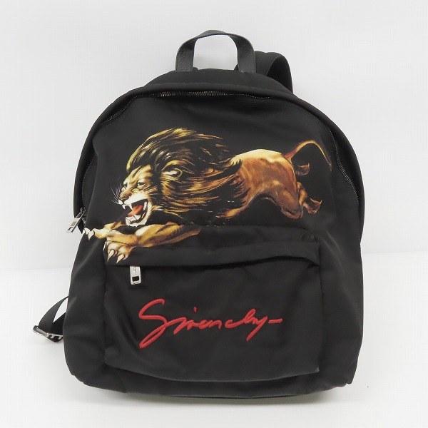 実際に弊社で買取させて頂いたGIVENCHY/ジバンシイ  ライオンプリント/手書き風ロゴ入り バックパック
