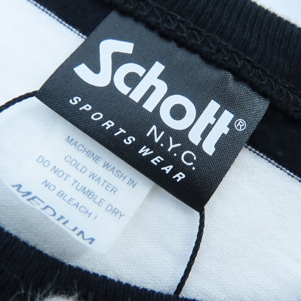 実際に弊社で買取させて頂いた【未使用】Schott /ショット W.O.BORDER POCKET Tee/Mの画像 2枚目