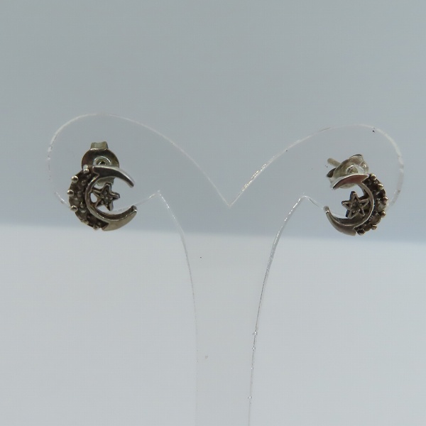 実際に弊社で買取させて頂いたLoree Rodkin/ローリーロドキン ハーフムーン スター 925/ジルコニア ピアス の画像 1枚目