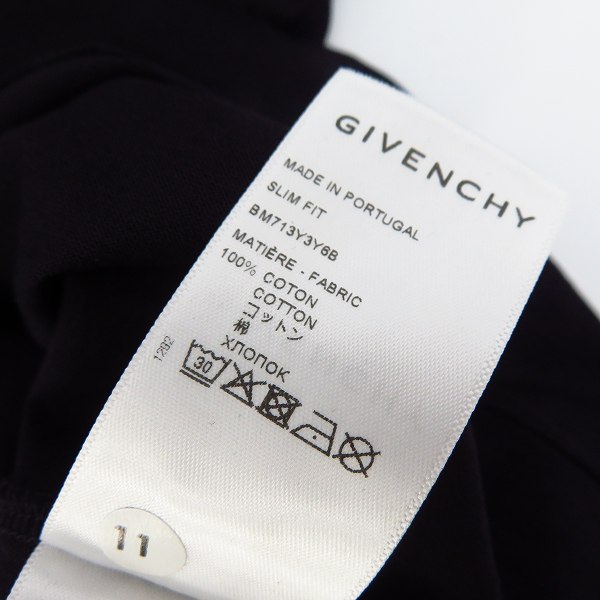 実際に弊社で買取させて頂いた【JPタグ】GIVENCHY/ジバンシィ ロゴプリント 半袖Tシャツ BM713Y3Y6B/Lの画像 4枚目