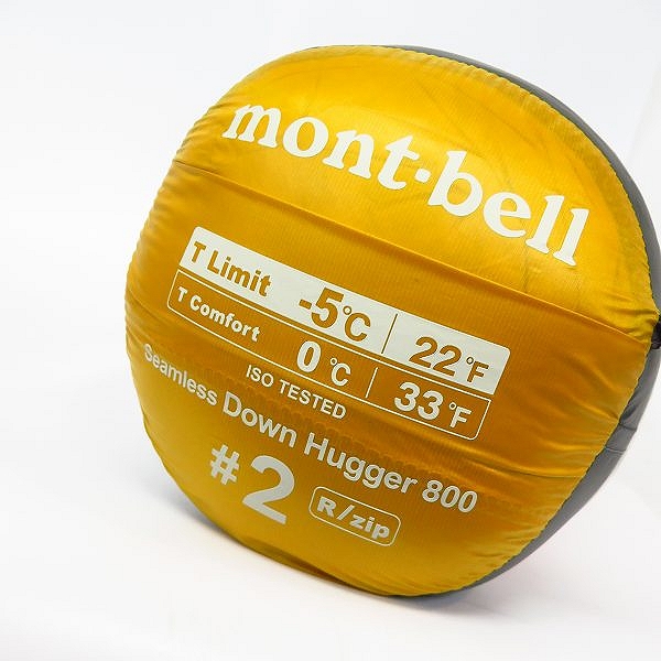 実際に弊社で買取させて頂いた【未使用】mont-bell/モンベル Down Hugger 800/シームレス ダウンハガー 800 #2 マミー型 シュラフ/寝袋 1121400の画像 7枚目
