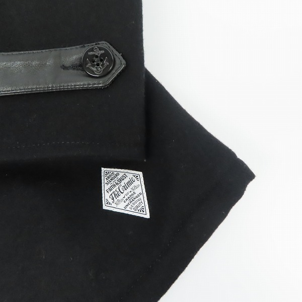 実際に弊社で買取させて頂いたTHE CRIMIE/クライミー 襟レザー Pコート/Sの画像 7枚目