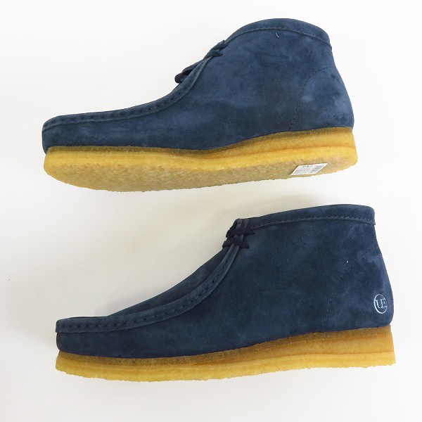 実際に弊社で買取させて頂いたuniform experiment×CLARKS/ユニフォームエクスペリメント×クラークス ワラビーブーツ ネイビー系 UE-120117/8.5Gの画像 3枚目