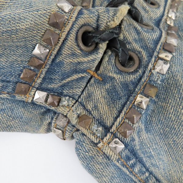 実際に弊社で買取させて頂いたIF SIX WAS NINE/イフシックスワズナイン クラッシュデニムパンツ MUD MAX/size：29の画像 6枚目