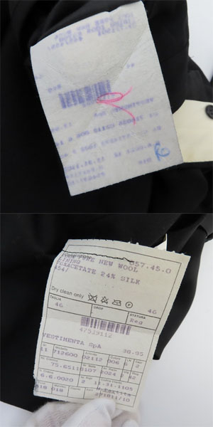実際に弊社で買取させて頂いたGIORGIO ARMANI/ジョルジオアルマーニ ジャケット/ベスト/パンツ スリーピース 44の画像 4枚目