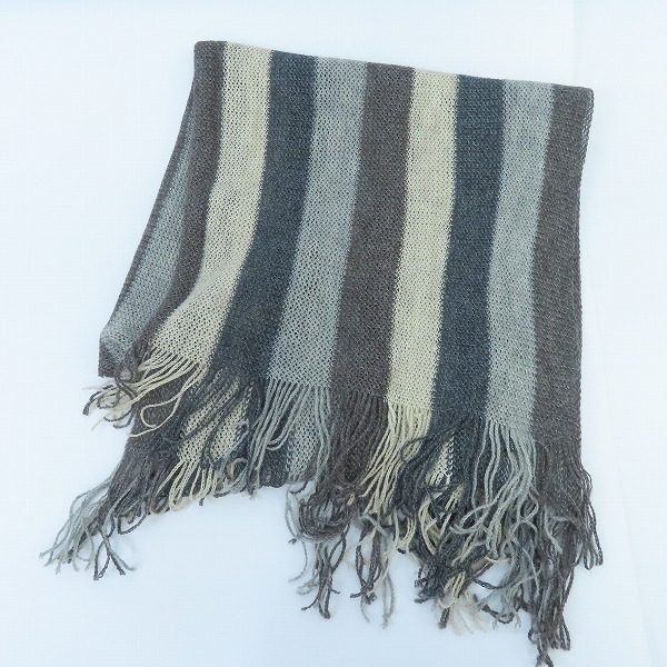 実際に弊社で買取させて頂いたGIORGIO ARMANI/ジョルジオアルマーニ ストライプ アルパカ/ウール マフラー