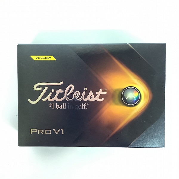 実際に弊社で買取させて頂いた【未使用】Titleist/タイトリスト PRO V1 2021年モデル イエロー ゴルフボール 1ダースの画像 2枚目